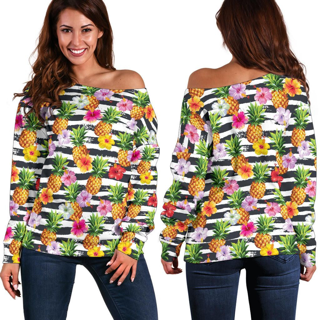 Pineapple 8Th Off Shoulder Sweater