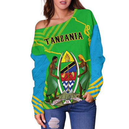 Tanzania Mix Off Shoulder Sweater