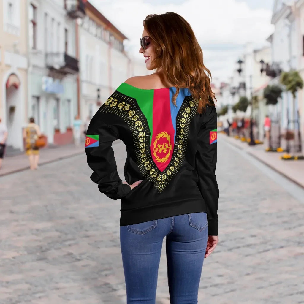 Eritrea Off Shoulder Sweater Dashiki