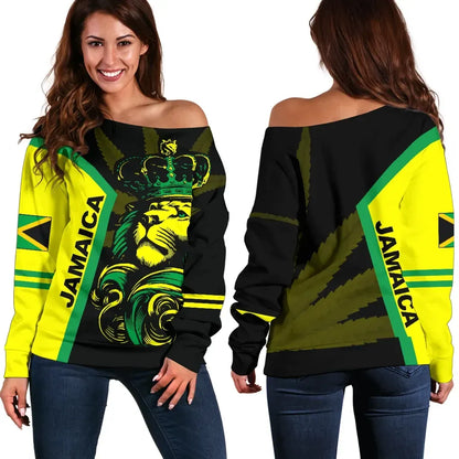 Jamaica Lion Shoulder Sweater Bn10
