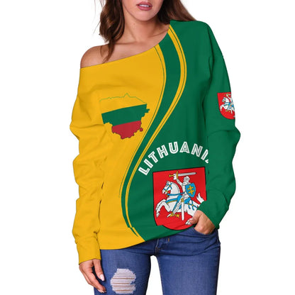 Lithuania Women's Off Shoulder Sweater Generation