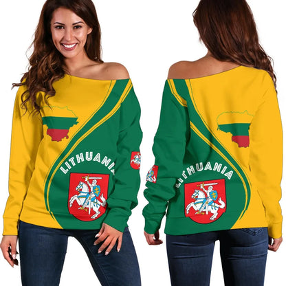 Lithuania Women's Off Shoulder Sweater Generation