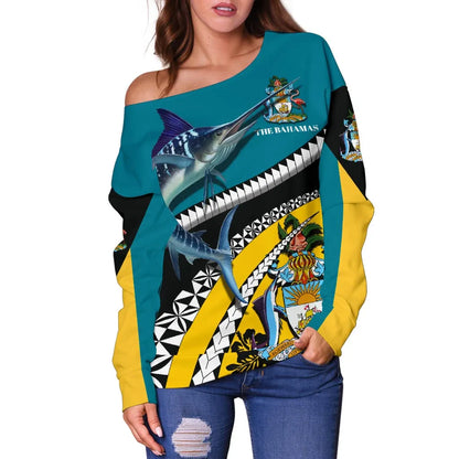 The Bahamas Marlin Off Shoulder Sweater