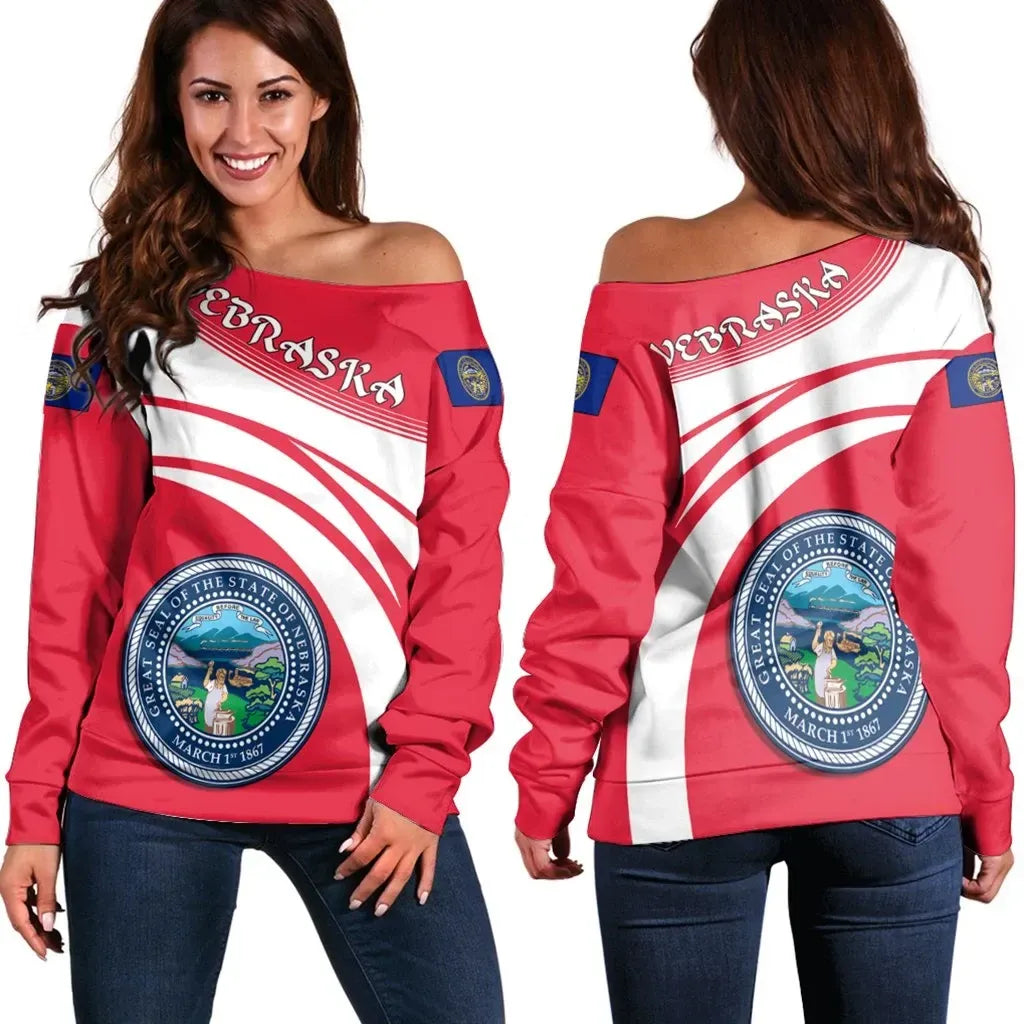 Nebraska Coat Of Arms Shoulder Sweater Cricket