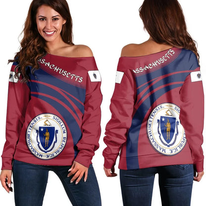 Massachusetts Coat Of Arms Shoulder Sweater Cricket