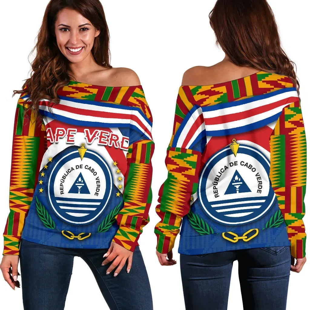 Cape Verde Women Off Shoulder Sweater Vibes Version