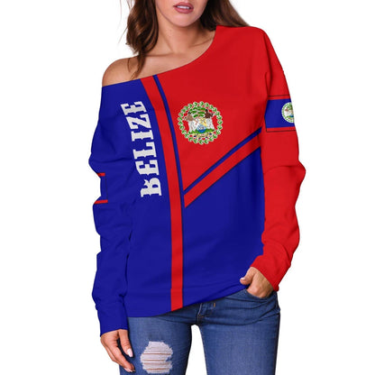 Belize Women Off Shoulder Sweater Streetwear Style
