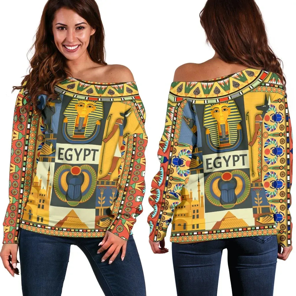 Egypt in my DNA Women's Off Shoulder Sweater