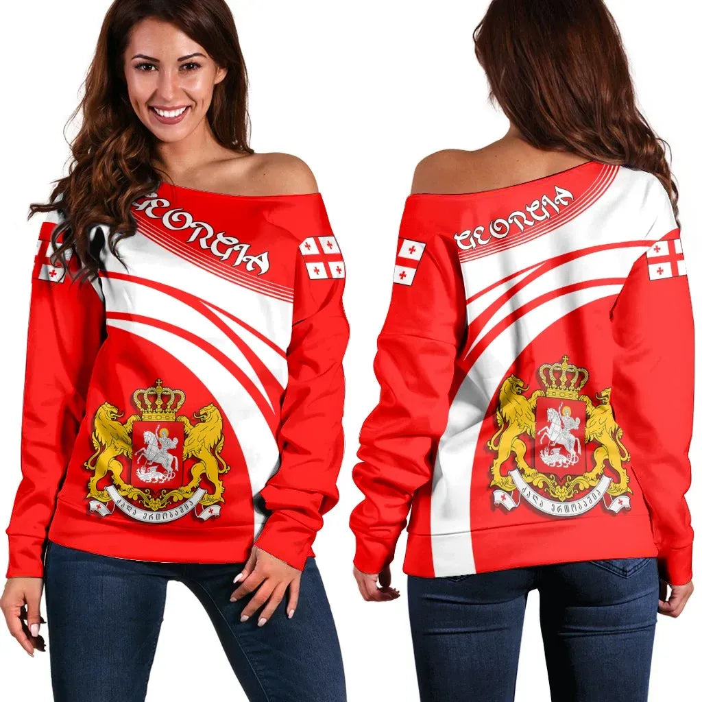 Georgia Coat Of Arms Shoulder Sweater Cricket