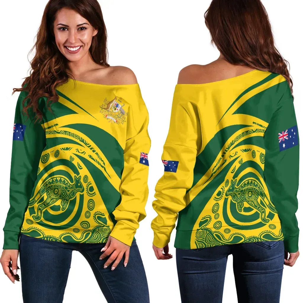 Australia Off Shoulder Sweater N Kangaroo