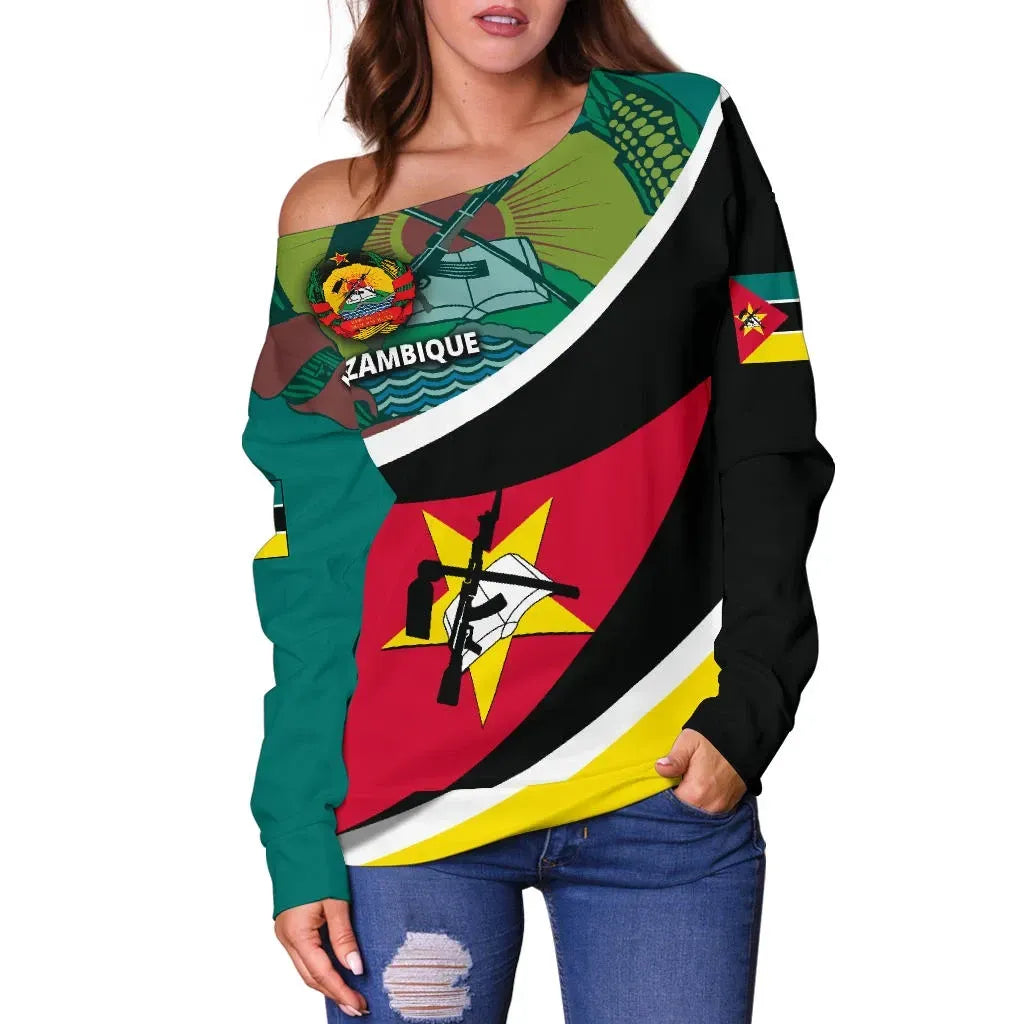 Mozambique Off Shoulder Sweater Road to Hometown