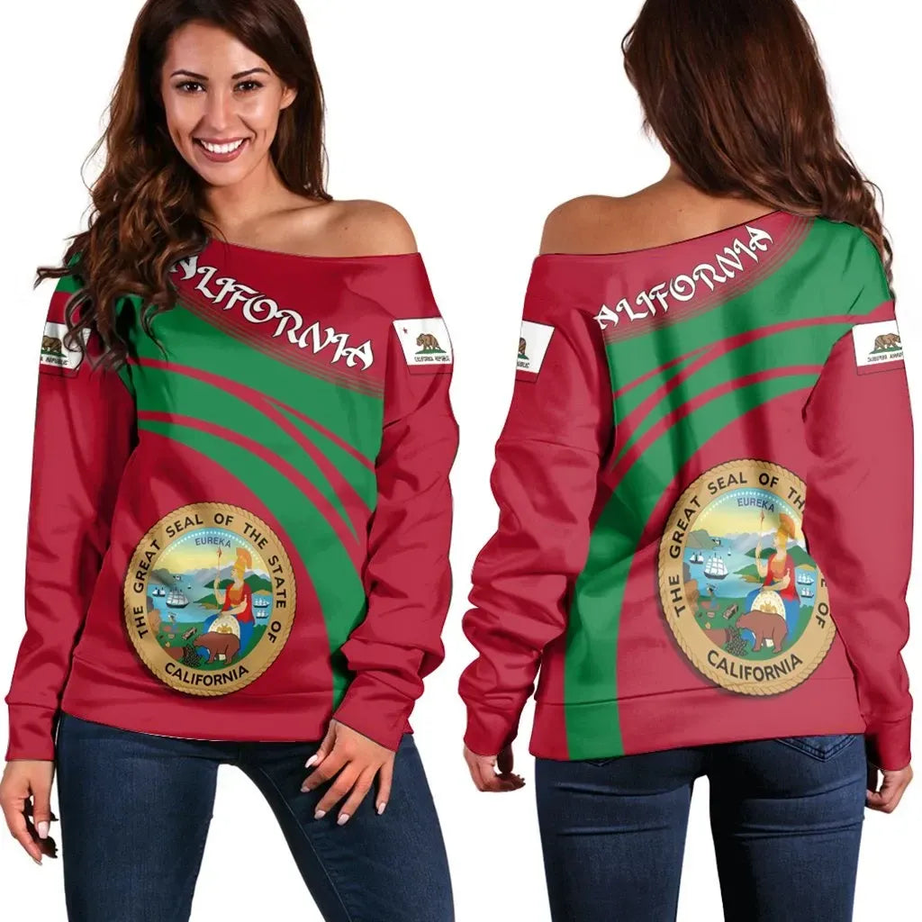 California Coat Of Arms Shoulder Sweater Cricket