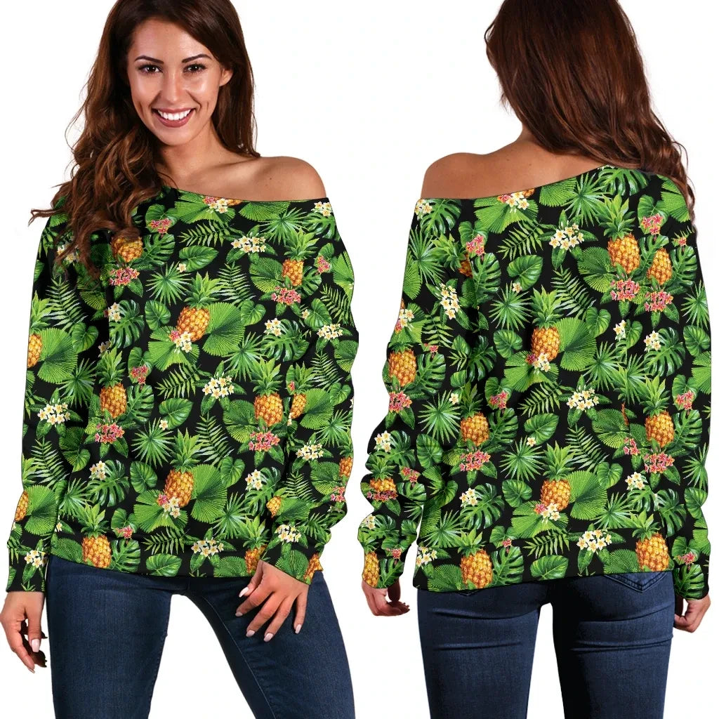 Pineapple 1St Off Shoulder Sweater
