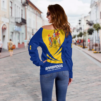 Babardos Off Shoulder Sweater Coat Of Arms BinCjou