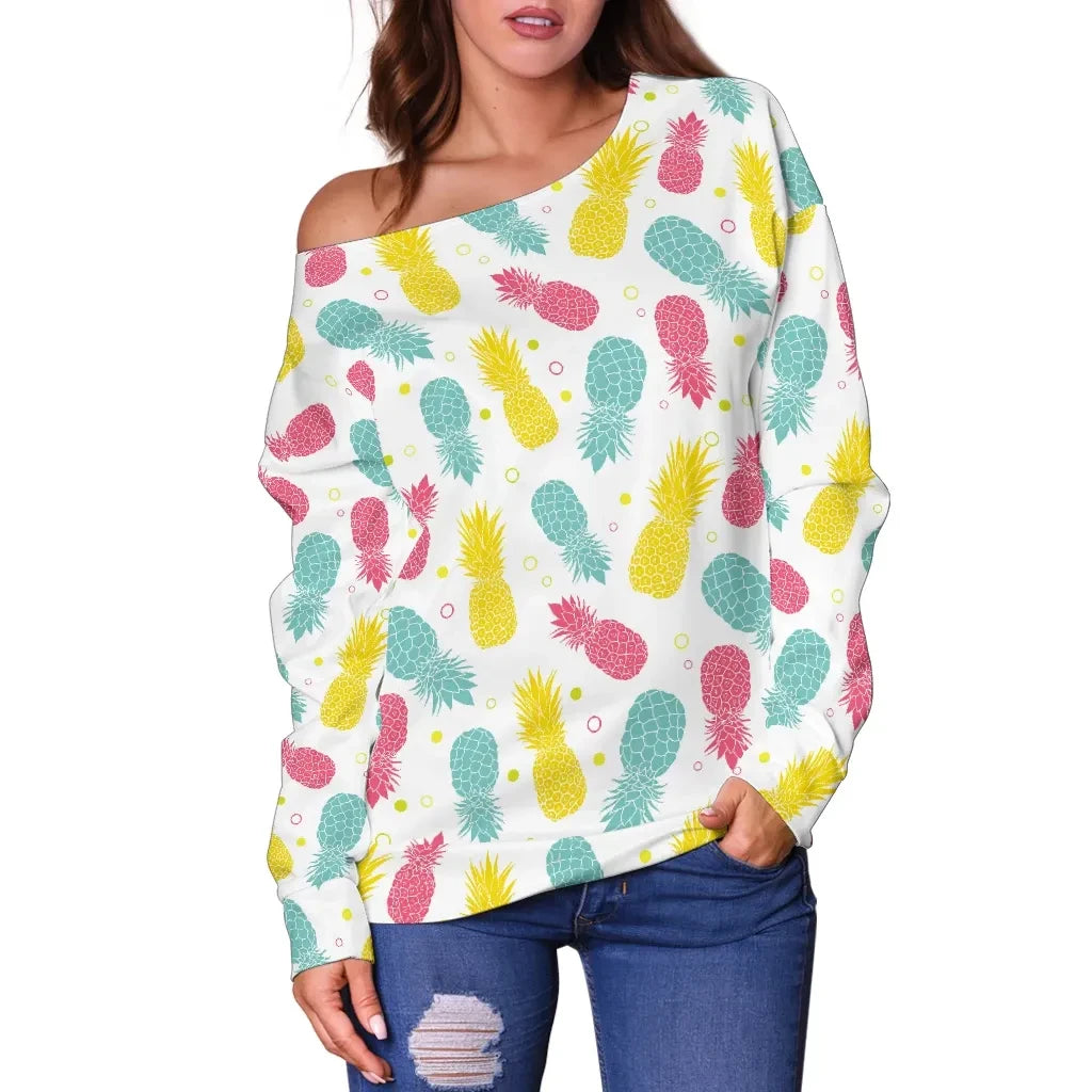 Pineapple 13Th Off Shoulder Sweater