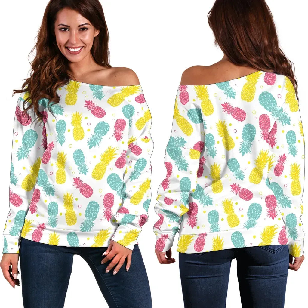 Pineapple 13Th Off Shoulder Sweater