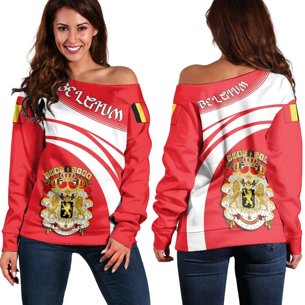 Belgium Coat Of Arms Shoulder Sweater Cricket