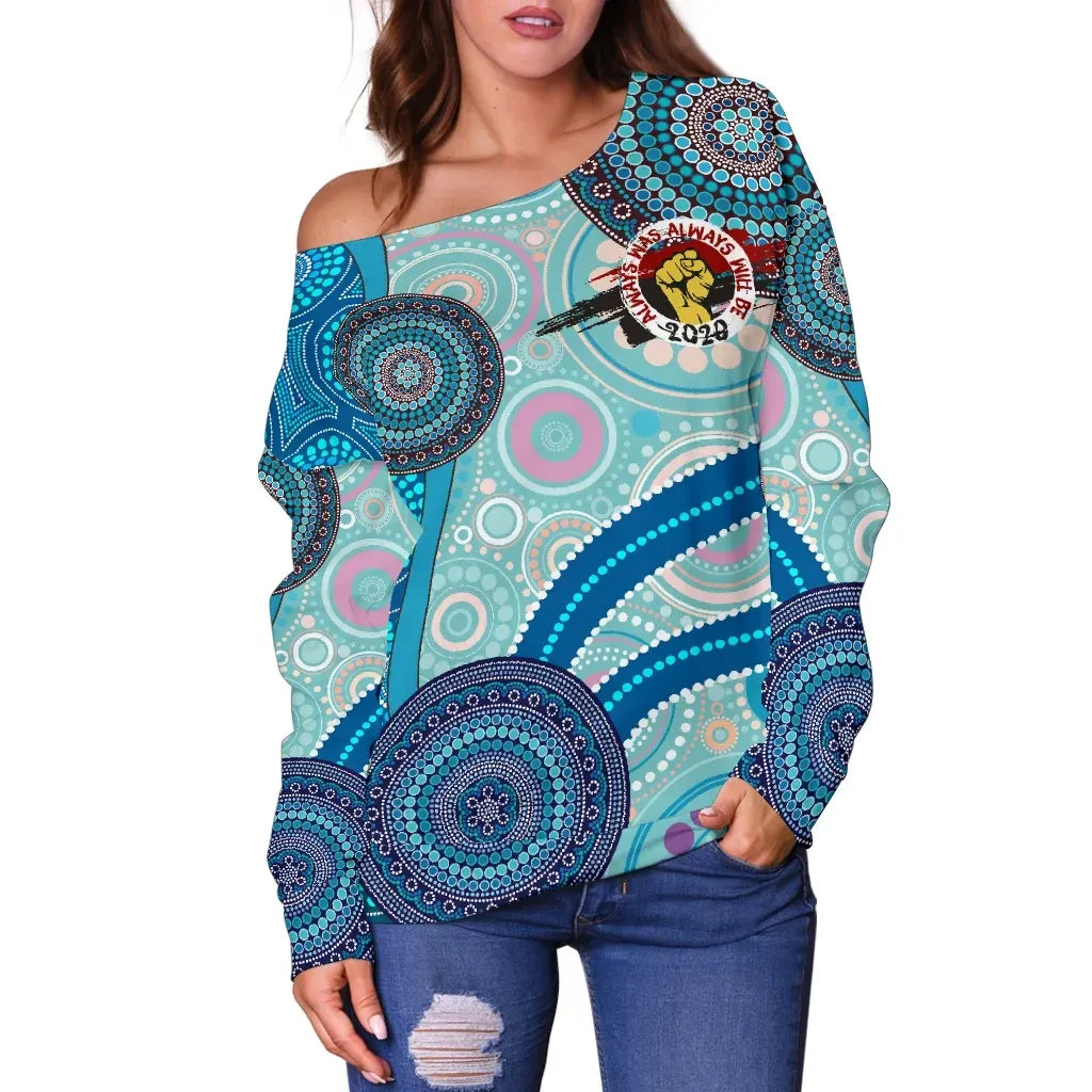 Australia Off Shoulder Sweater Connection To Country NAIDOC Naidoc Week 2020