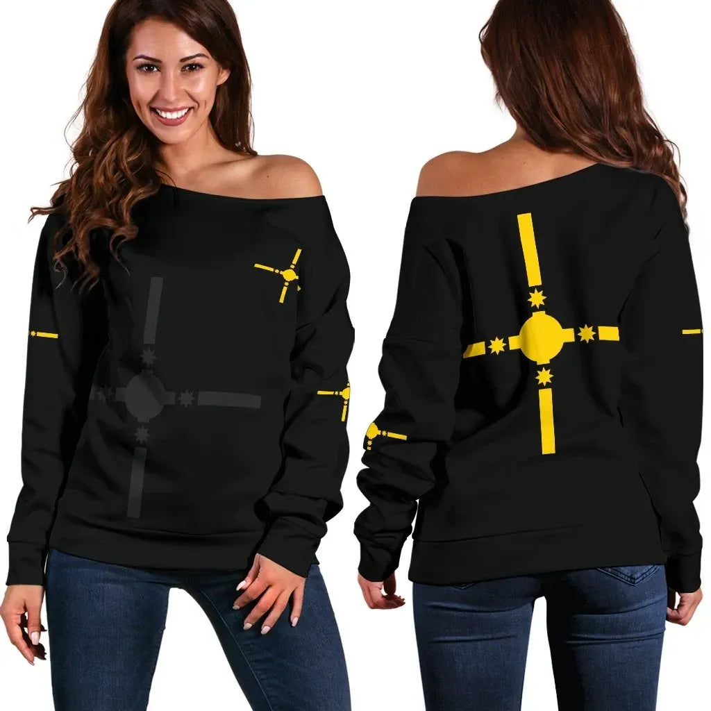 Rotuma Polynesia Women's Off Shoulder Sweater