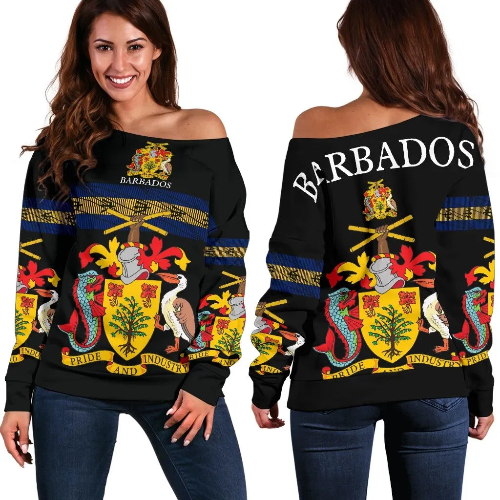 Barbados,United Women's Off Shoulder Sweater