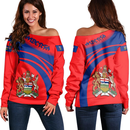 Alberta Coat Of Arms Shoulder Sweater Cricket