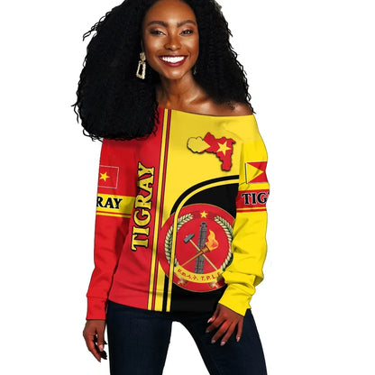 Tigray Off Shoulder Sweater New Coat Of Arms New