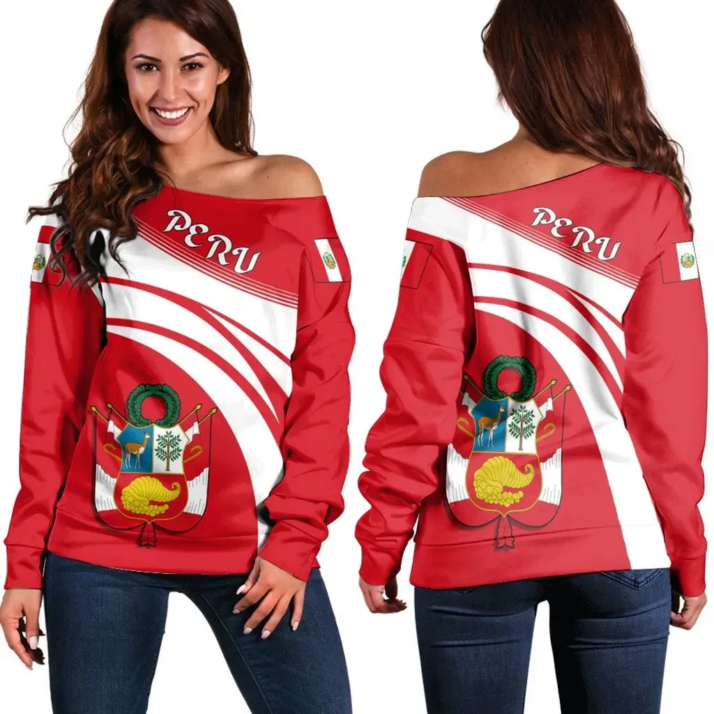 Peru Coat Of Arms Shoulder Sweater Cricket