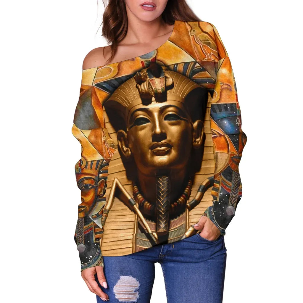 Egypt Pharaohs Women's Off Shoulder Sweater