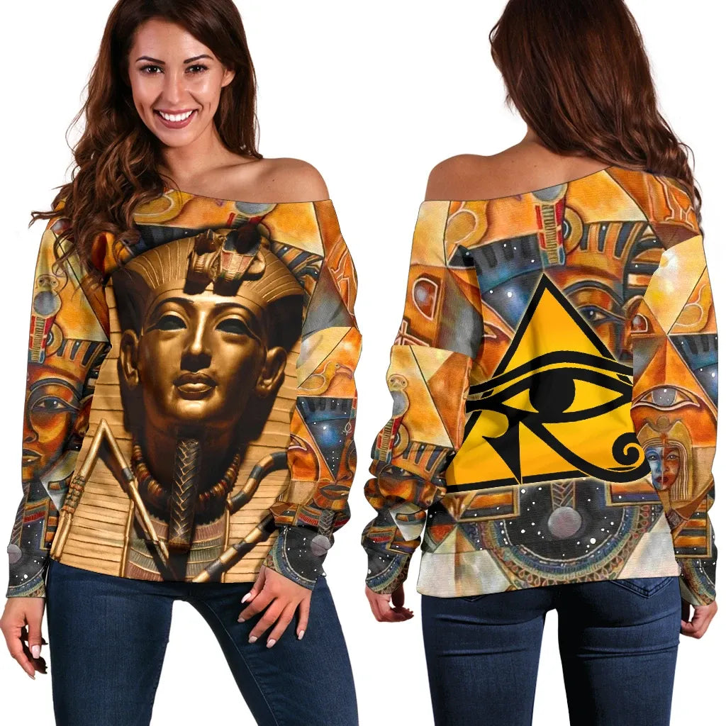 Egypt Pharaohs Women's Off Shoulder Sweater