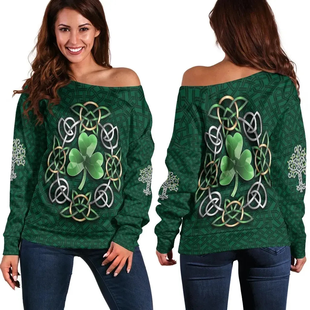 Celtic Off Shoulder Ireland Celtic Shamrock