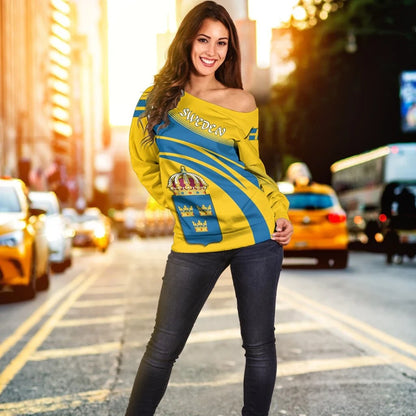 Sweden Coat Of Arms Shoulder Sweater Cricket