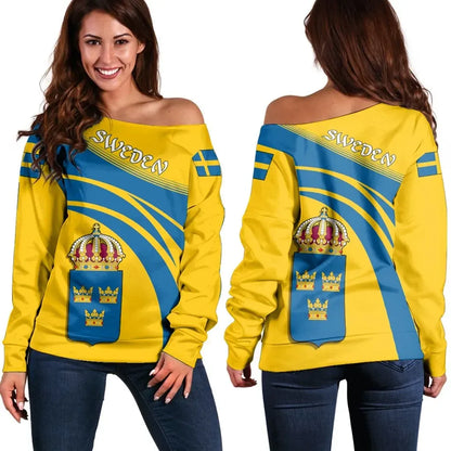 Sweden Coat Of Arms Shoulder Sweater Cricket