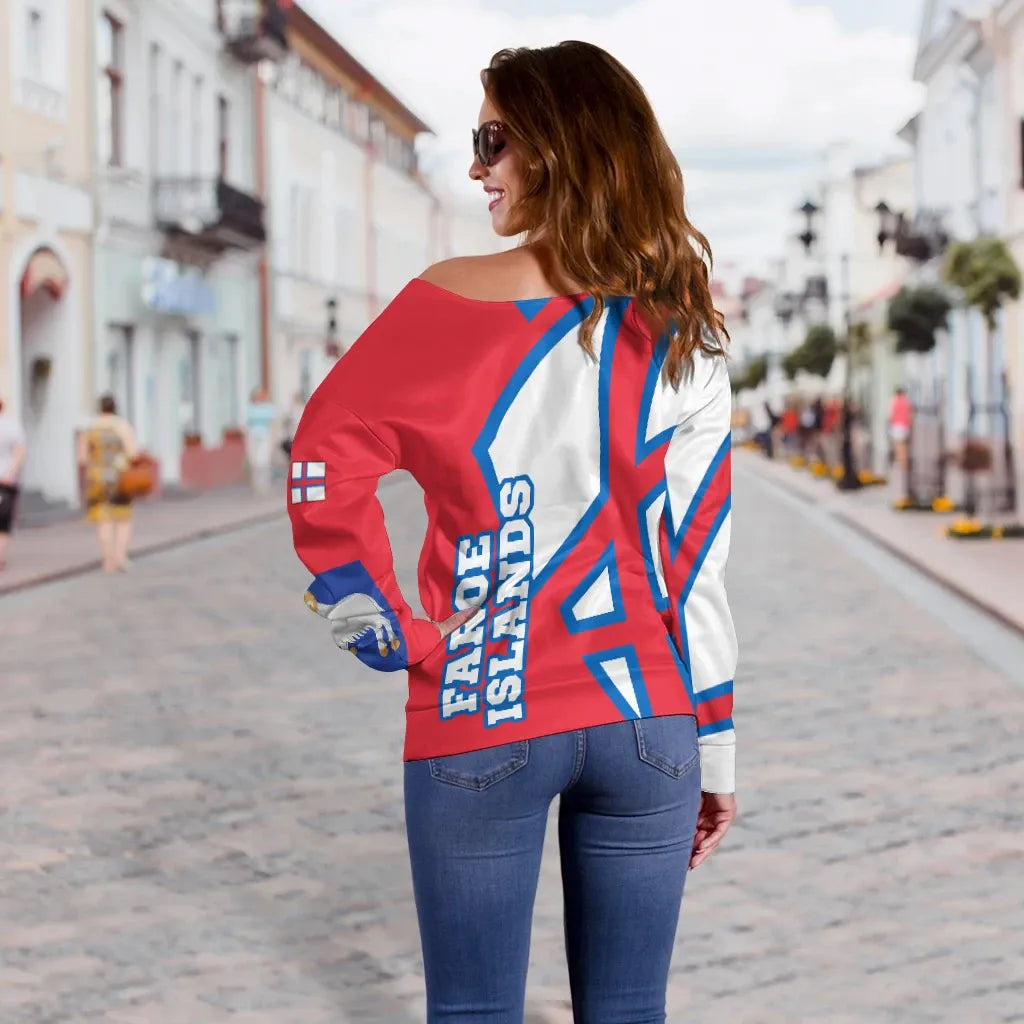 Faroe Islands Off Shoulder Sweater Strong Square