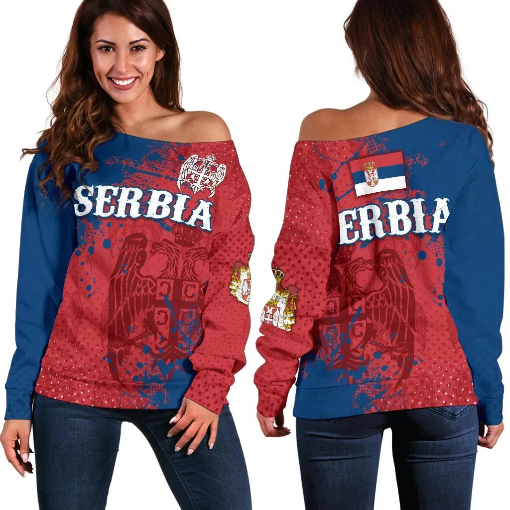 Serbia Off Shoulder Sweater The Great Serbia