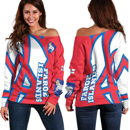 Faroe Islands Off Shoulder Sweater Strong Square
