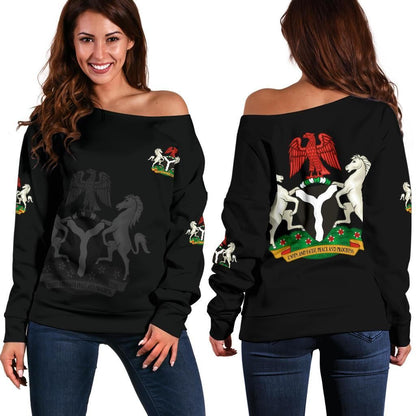 Nigeria Women's Off Shoulder Sweater