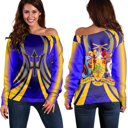 Barbados Women's Off Shoulder Sweater Line Version