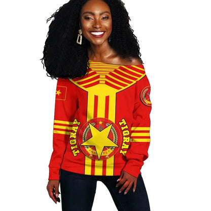 Tigray Off Shoulder Sweater New