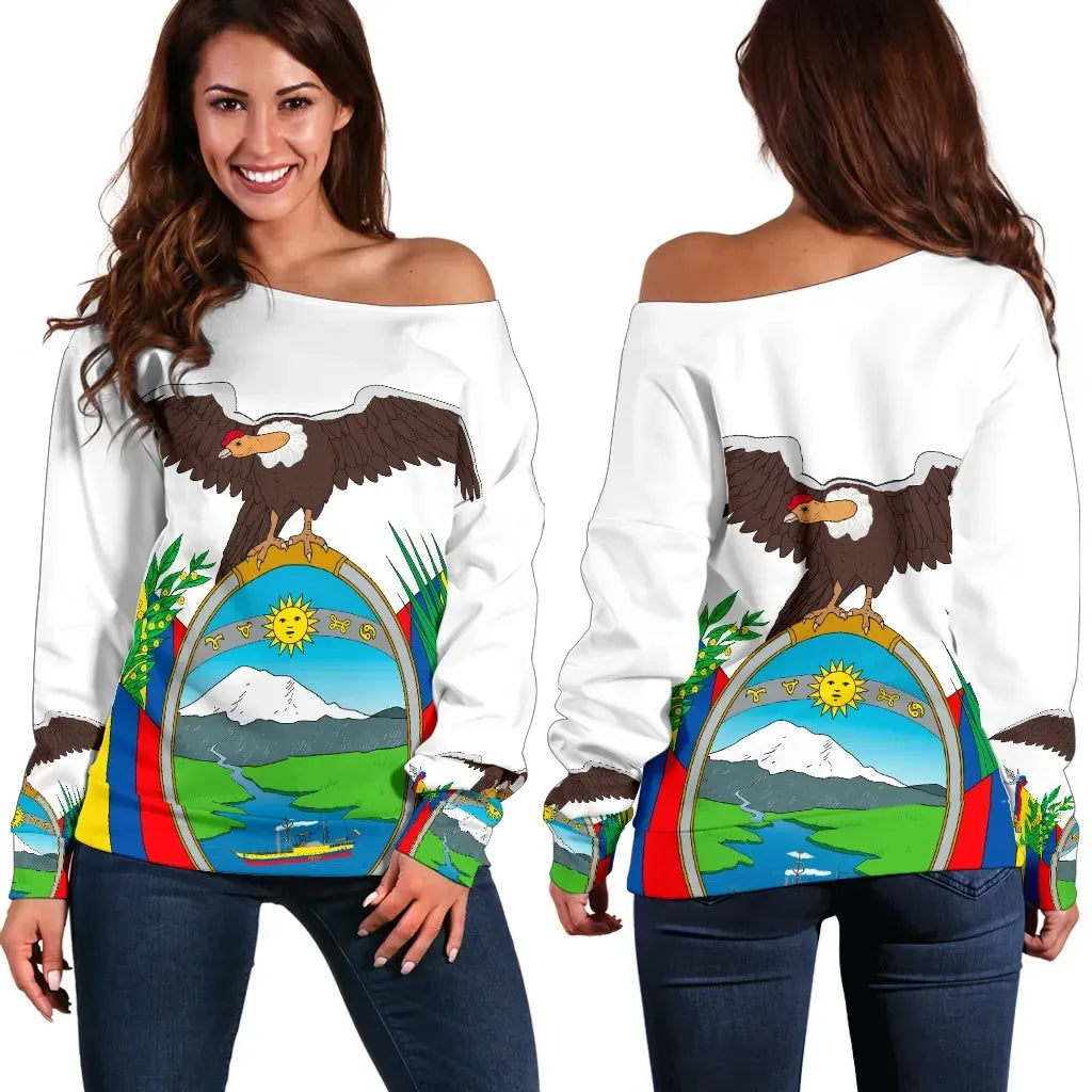 Ecuador Women Off Shoulder Sweater Bn10