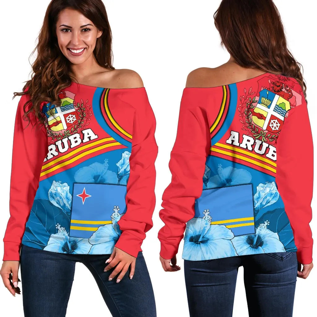 Aruba Off Shoulder Sweater One Happy Island