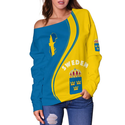 Sweden Women's Off Shoulder Sweater Generation