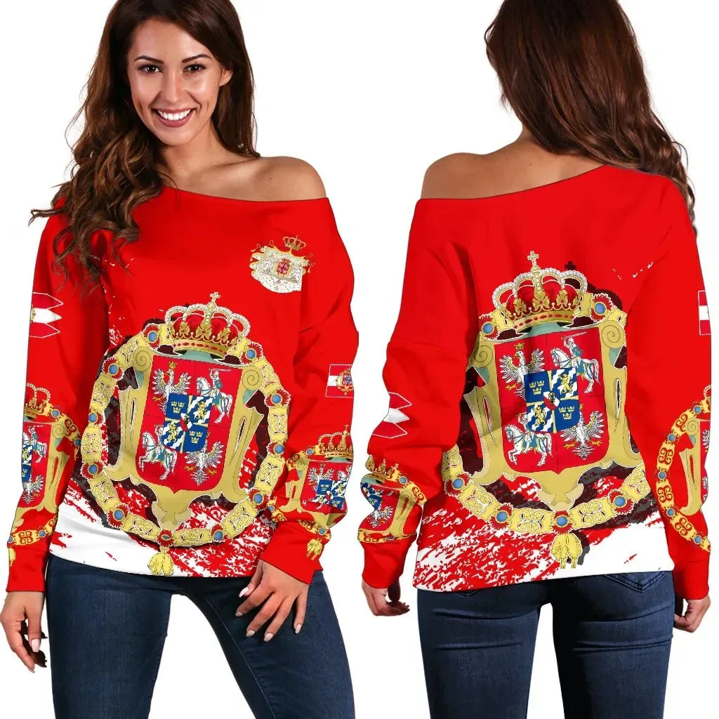 The Polish,Lithuanian Commonwealth Off Shoulder Sweater