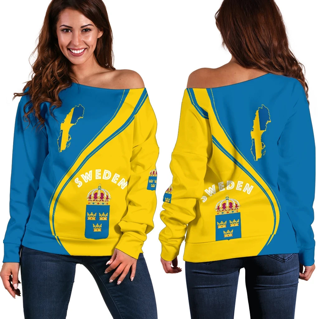 Sweden Women's Off Shoulder Sweater Generation