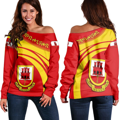 Gibraltar Coat Of Arms Shoulder Sweater Cricket