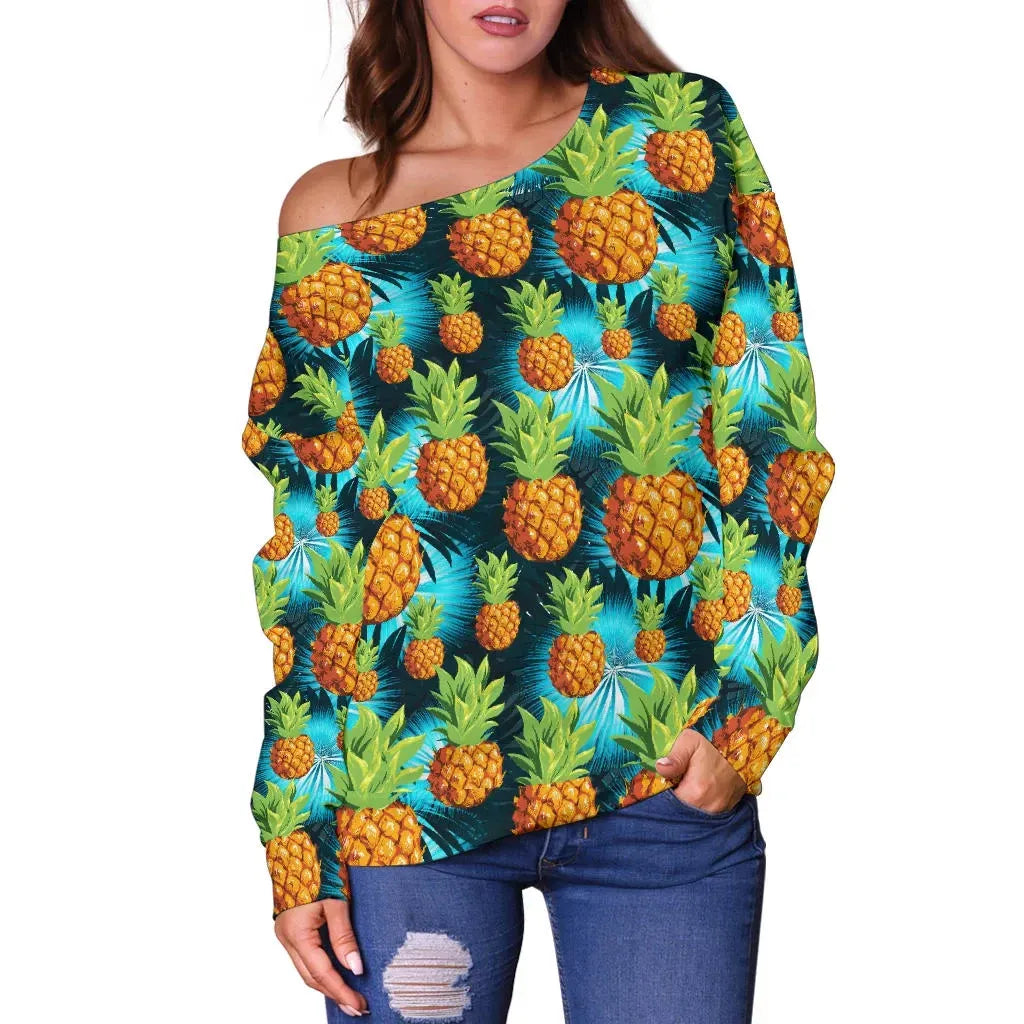 Pineapple 18Th Off Shoulder Sweater