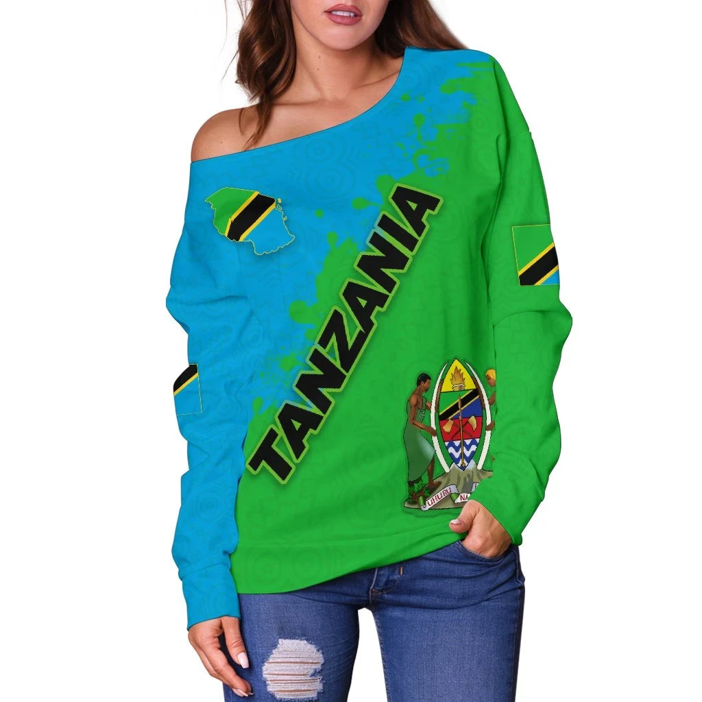 Tanzania Women Off Shoulder Uhuru na Umoja Version