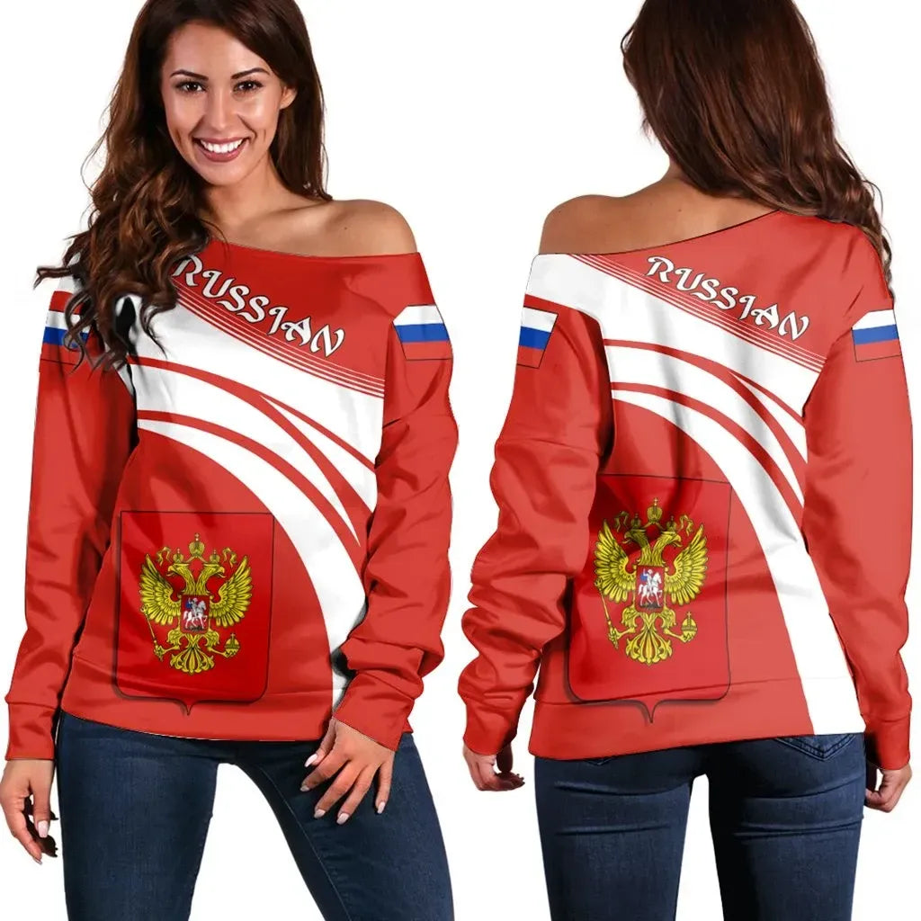 Russian Coat Of Arms Shoulder Sweater Cricket