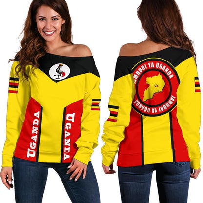 Uganda Women's Off Shoulder Sweater Rising