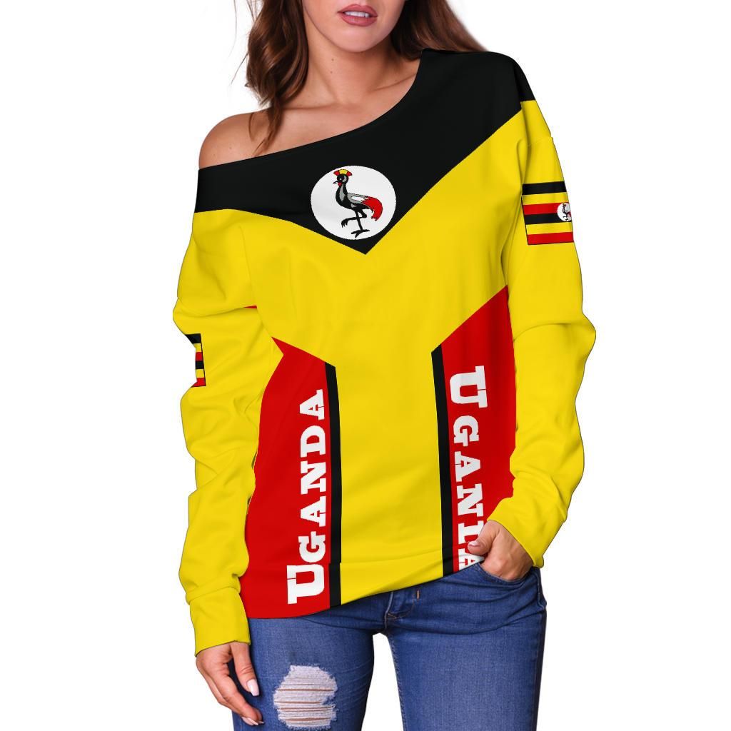 Uganda Women's Off Shoulder Sweater Rising