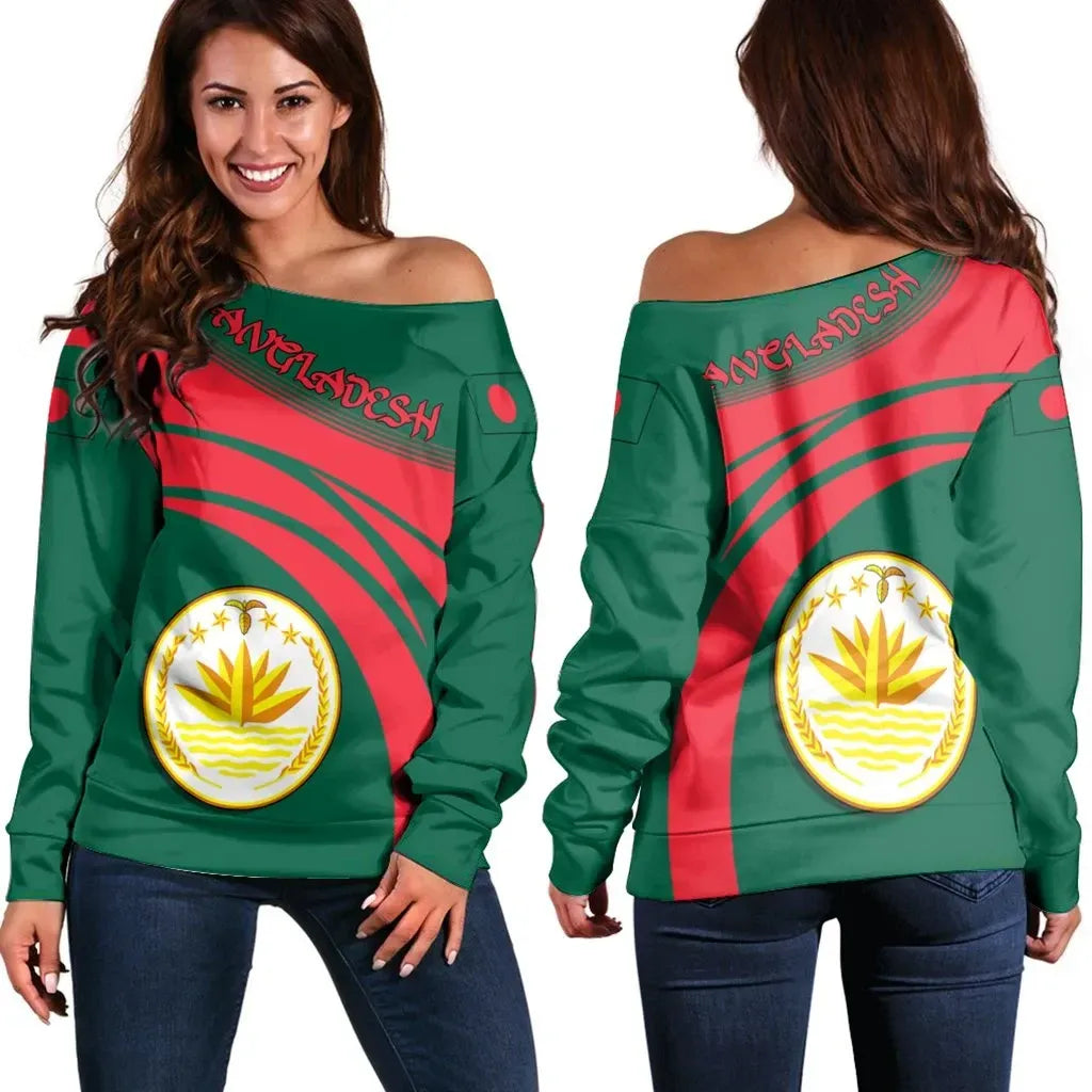 Bangladesh Coat Of Arms Shoulder Sweater Cricket